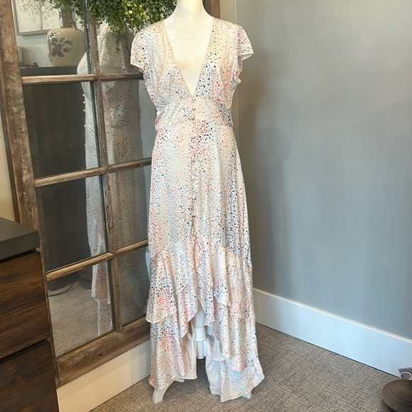 Hutch Multicolor Heart Maxi Dress 8 - Picture 1 of 4